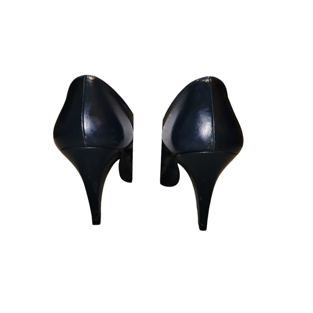 Lauren Alexandra Vintage Navy Blue Pumps - Picture 5 of 8